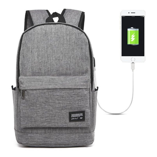 Multi-Function Laptop Backpack With Usb Port - Fits 15.6 Devices - Oxford Cloth - 45X31X16Cm - Grey