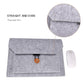 Versatile Felt Laptop Inner Bag with Button Closure - Grey