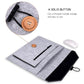 Versatile Felt Laptop Inner Bag with Button Closure - Grey