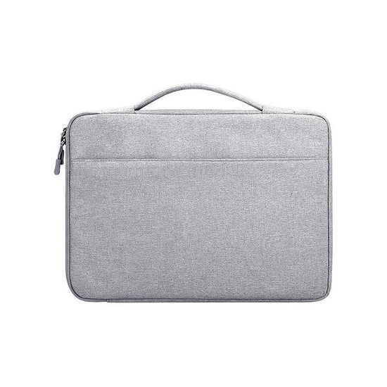 Waterproof Oxford Cloth Laptop Handbag With Trolley Strap - Grey