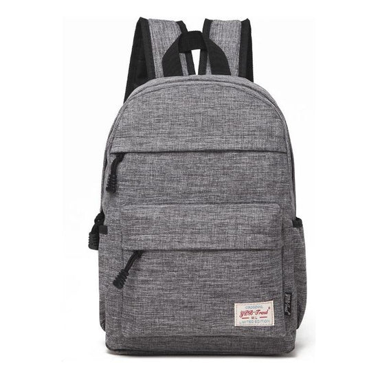 Versatile Canvas Laptop Backpack For 13-15 Inch - 36X25X10Cm - Grey