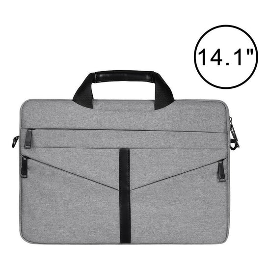 Stylish Zipper Laptop Bag With Shoulder Strap - Durable & Breathable - Light Grey
