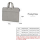 Waterproof Portable One-Shoulder Handbag For 13.3 Laptops With Hidden Zipper And Suitcase Belt - Light Grey