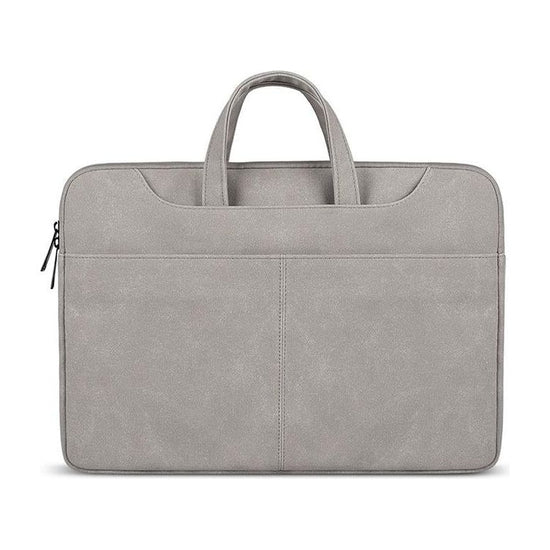 Waterproof Portable One-Shoulder Handbag For 13.3 Laptops With Strap & Magic Stick - Light Grey