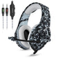 Camouflage Gaming Headset With Noise Canceling Mic - Grey