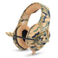 Camouflage Gaming Headset With Noise Canceling Mic - Grey