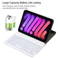 Ultra-Thin Bluetooth Keyboard Leather Case For Ipad Mini 6 With Detachable Lambskin Texture And Stand - Gold