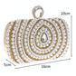 Stylish Pearl Handbag For Fashion Banquets And Parties - Gold