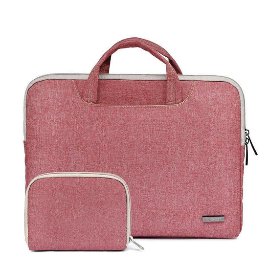 15.6 Inch Simple Business Laptop Bag With Liner - Ls-116 - Canvas Small Elephant Red