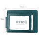 Leather Rfid Card Holder Wallet - Crazy Horse - Blue