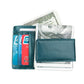 Leather Rfid Card Holder Wallet - Crazy Horse - Blue