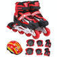 Flash Straight Row Roller Skating Shoes Suit for Children and Adults - Small Size - Blue