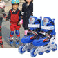 Flash Straight Row Roller Skating Shoes Suit for Children and Adults - Small Size - Blue