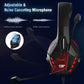 Adjustable Led Gaming Headset With Mic Blue