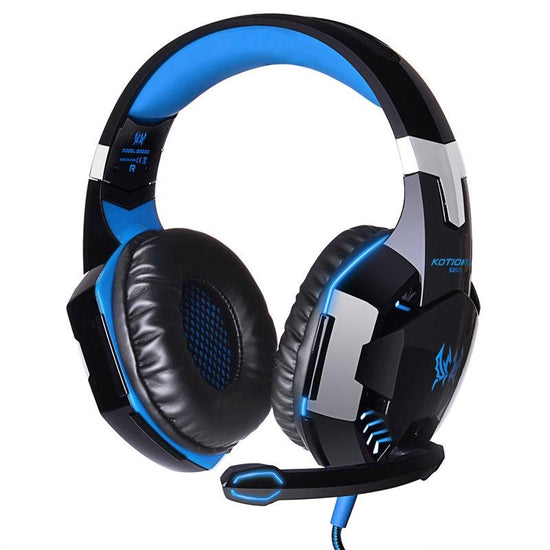 Over-Ear Gaming Headset With Mic & Led Light 2.2M Cable - Blue