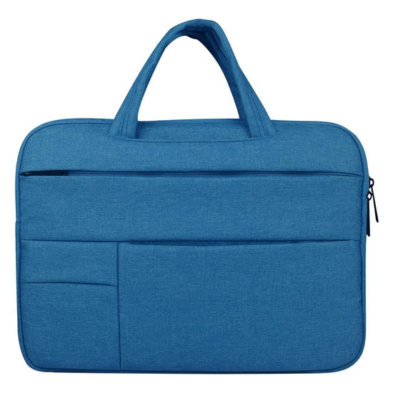 14 Inch Laptop Tablet Bag With Multiple Pockets And Soft Handle - Blue