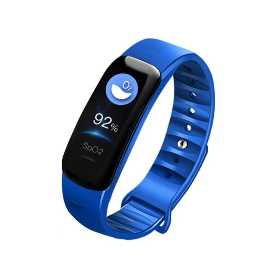 Smart Bracelet With Call Reminder Hr / Bp Monitoring Sleep / Sedentary Tracking And Remote Control - Blue
