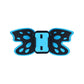 Gopro Helmet Mount Adapter - Butterfly Design - Blue
