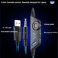 3.5Mm Gaming Headset With Mic & Led For Laptop / Phone - Blue Black