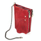 Leather Wallet with Rfid Protection and Strap - Card Slots - Blue