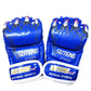 Adults Half-Finger Pu Leather Boxing Gloves - Blue Training