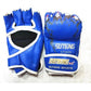 Adults Half-Finger Pu Leather Boxing Gloves - Blue Training