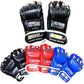 Adults Half-Finger Pu Leather Boxing Gloves - Blue Training