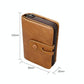 Zip Rfid Crazy Horse Leather Wallet - Brown - Blue