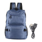 Versatile Canvas Laptop Backpack For 13-15 Inch - 36X25X10Cm - Blue