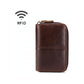 Leather Rfid Zipper Card Holder With Change Pocket