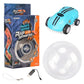 360 Degree Rotary Mini Laser Pocket Car Racing Toy - Blue