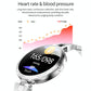 Waterproof Smart Bracelet With Lcd Screen And Heart Rate Monitor - Blue