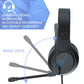 3.5Mm Noise-Canceling Gaming Headset With Retractable Mic - Black Blue