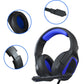 Retractable Mic Gaming Headset 3.5Mm Plug 2.2M Cable - Black Blue