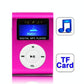 Lcd Mp3 Player With Tf / Micro Sd Slot & Metal Clip - Magenta