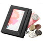 Leather Rfid Blocking Card Holder Wallet - 11x8x1.5cm - Magenta