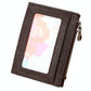 Leather Rfid Blocking Card Holder Wallet - 11x8x1.5cm - Magenta