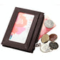 Leather Rfid Blocking Card Holder Wallet - 11x8x1.5cm - Magenta