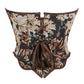Floral Fishbone Corset Top Retro Bodice Plus Size Xs-Xl Flounce Irregular Bustier - Xs