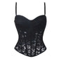 Xs-Xxl Spaghetti Strap Lace Mesh Lingerie With Padded Cups Plus Size Bustier - M