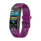 Smart Bracelet With Heart Rate Monitor And Call Reminder - Waterproof - Purple