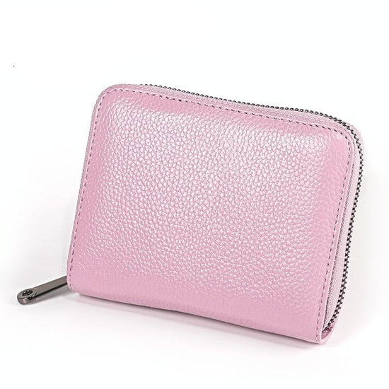 Leather Rfid Wallet - Sleek and Secure - Purple