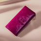 Oilskin Leather Rfid Zip Wallet - Brown - Purple