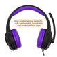 Retractable Mic Gaming Headset 3.5Mm Plug 2M Cable Black / Purple