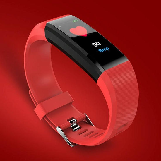 Smart Oled Bracelet With Call Reminder And Health Monitoring - Red