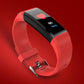 Smart Oled Bracelet With Call Reminder And Health Monitoring - Red
