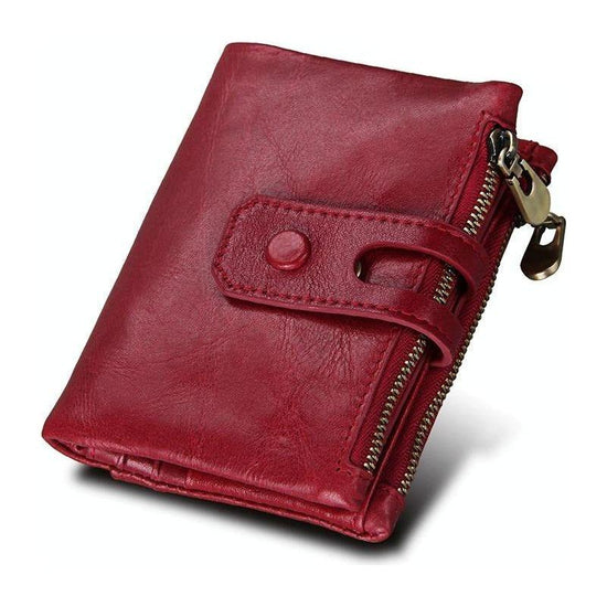 Men Rfid Blocking Cowhide Leather Wallet - Crazy Horse Texture