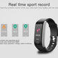 Waterproof Smart Bracelet With Call Heart Bp Sleep And Sedentary Monitoring - Ip67 - Red