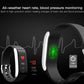 Waterproof Smart Bracelet With Call Heart Bp Sleep And Sedentary Monitoring - Ip67 - Red