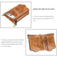 Leather Wallet with Rfid Protection and Strap - Card Slots - Red